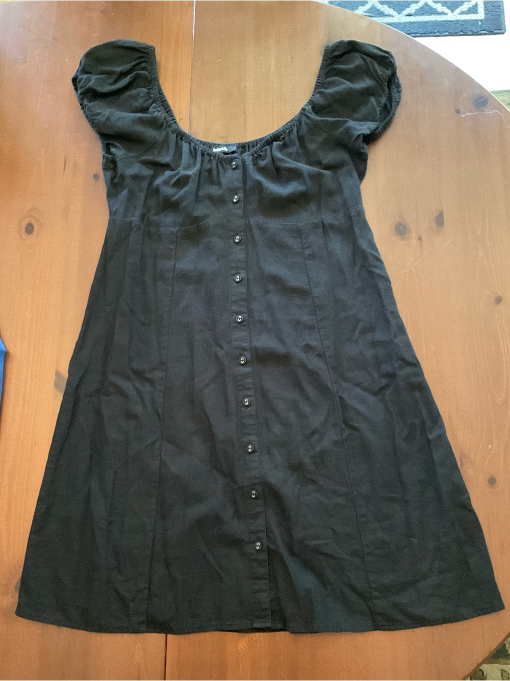 Madewell Black Button-Front Dress